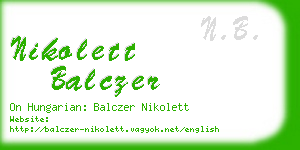 nikolett balczer business card